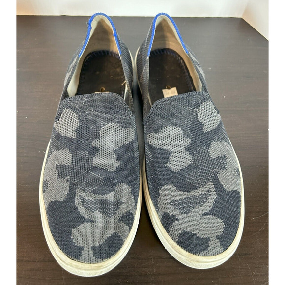 Rothy's Womens 6 The Slip On Gray Camo Sneakers Shoes-See Description - Picture 2 of 7